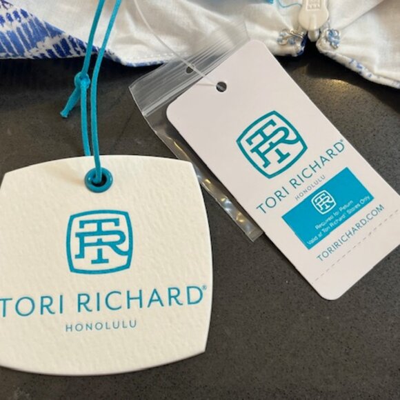 Tori Richard Honolulu Dagmar Dress Calm Seas Size 12 NWT - Picture 4 of 11